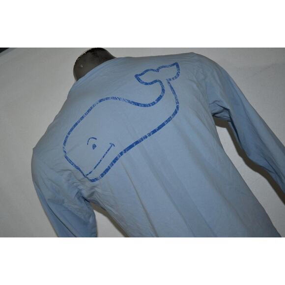 20605 Vineyard Vines T-Shirt Size XS Mens Teens Front Pocket Blue Cotton - Picture 1 of 6